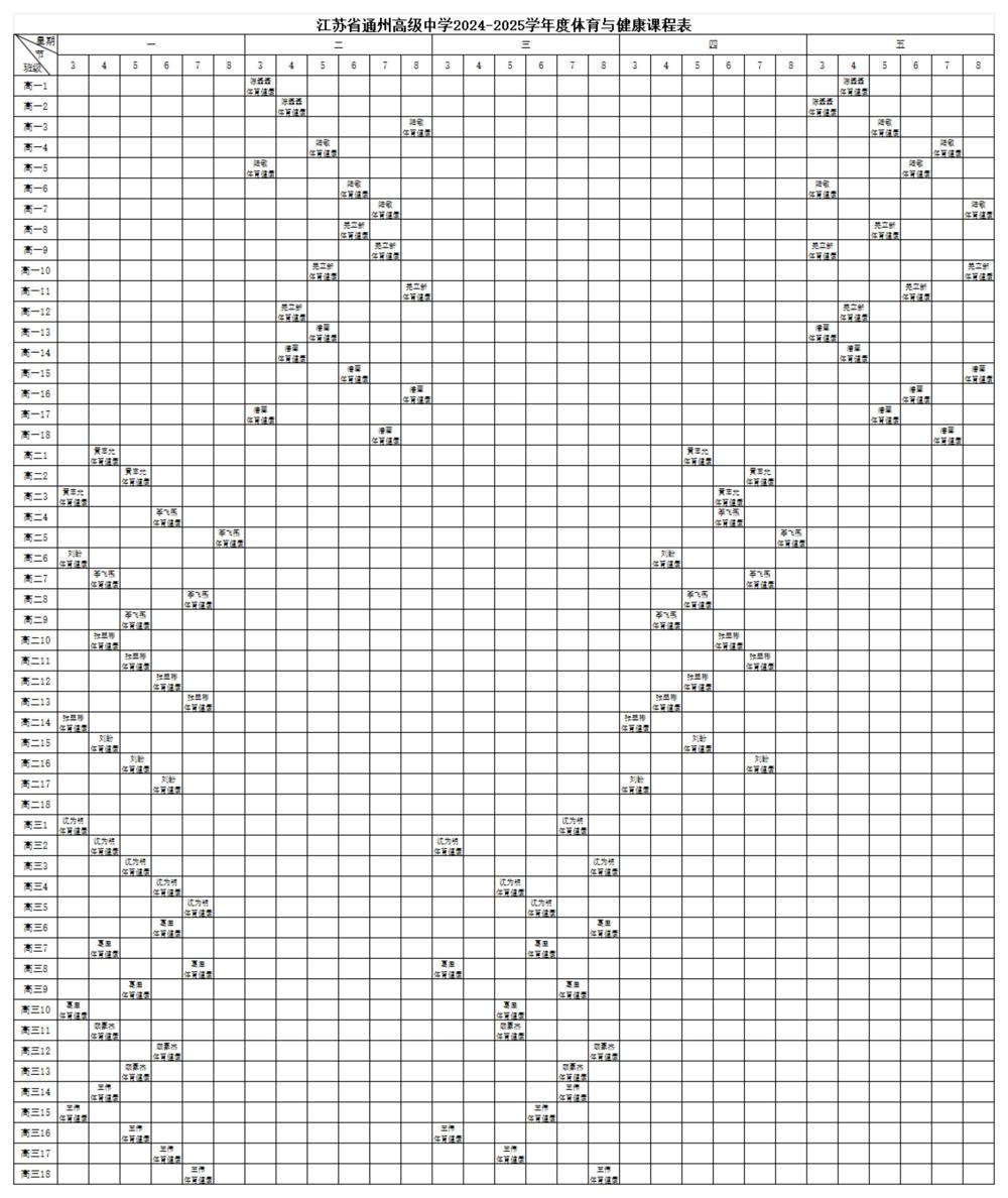 开云手机在线登入2024-2025学年度体育与健康课程表 - 副本_00 开云手机在线登入2024-2025学年度体育与健康课程表 - 副本_00